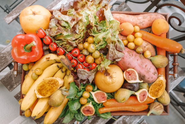 Обои картинки фото еда, фрукты и овощи вместе, снедь