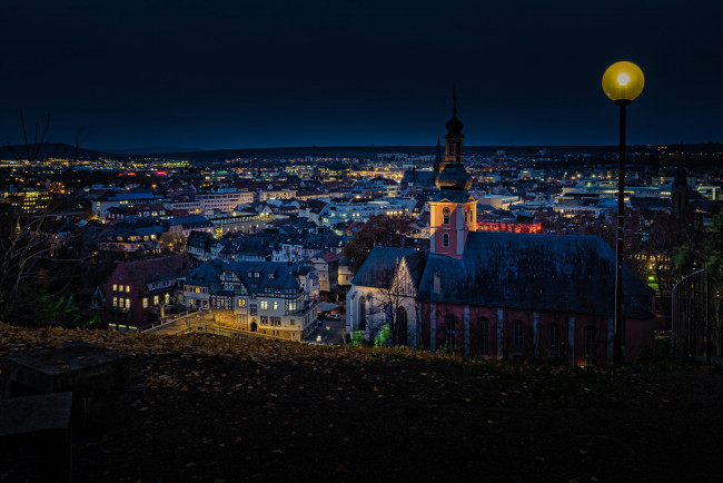 Обои картинки фото germany, города, - огни ночного города, ночь, город, огни, германия