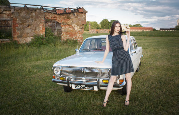 Картинка газ-+24+волга автомобили -авто+с+девушками газ- 24 волга девушка модель классика