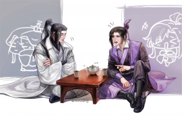 Картинка аниме unknown +другое+ цзян чэн лю цингэ стол беседа