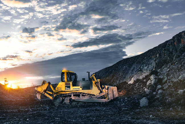 Обои картинки фото техника, бульдозеры, komatsu