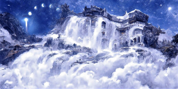 Картинка рисованное кино +мультфильмы луна облачные глубины вэй усянь лань ванцз