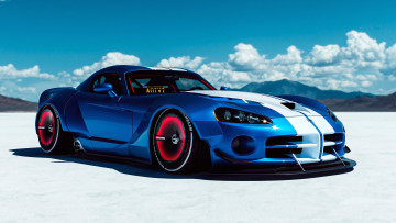 Картинка автомобили dodge viper muscle car widebody salt desert