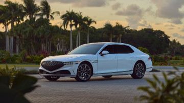 Картинка genesis+g90+2023 автомобили genesis white g90 2023 седан белый