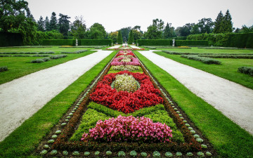Картинка природа парк клумба