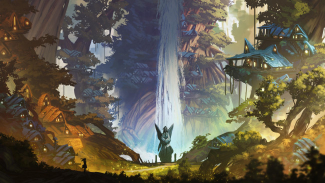 Обои картинки фото фэнтези, иные миры,  иные времена, деревня