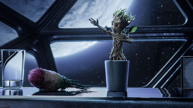 Обои картинки фото groot`s first steps || 2022, мультфильмы, -unknown , разное, мультфильм, семейный, комедия, фантастика, groots, first, steps