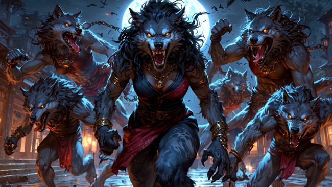 Обои картинки фото фэнтези, оборотни, девушка