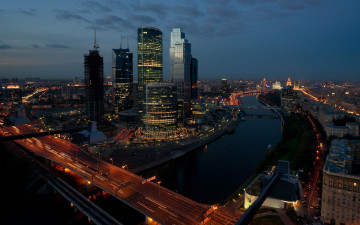 Картинка города огни ночного