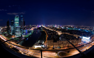 Картинка города огни ночного