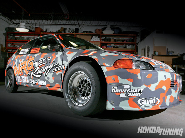 Обои картинки фото 1995, honda, civic, автомобили, hotrod, dragster