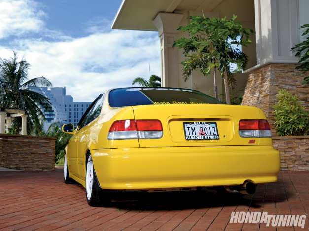 Обои картинки фото 2000, honda, civic, si, автомобили