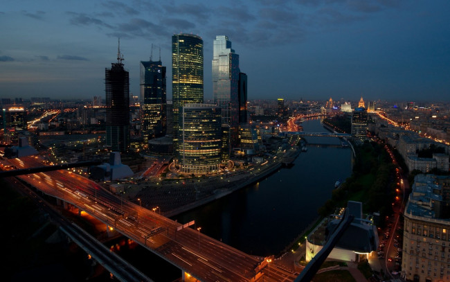 Обои картинки фото города, огни, ночного