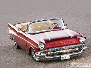 Картинка 1957 chevy bel air caramel apple автомобили chevrolet