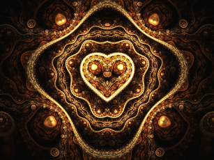 Картинка 3д графика fractal фракталы абстракция