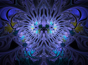 Картинка 3д графика fractal фракталы тёмный узор абстракция