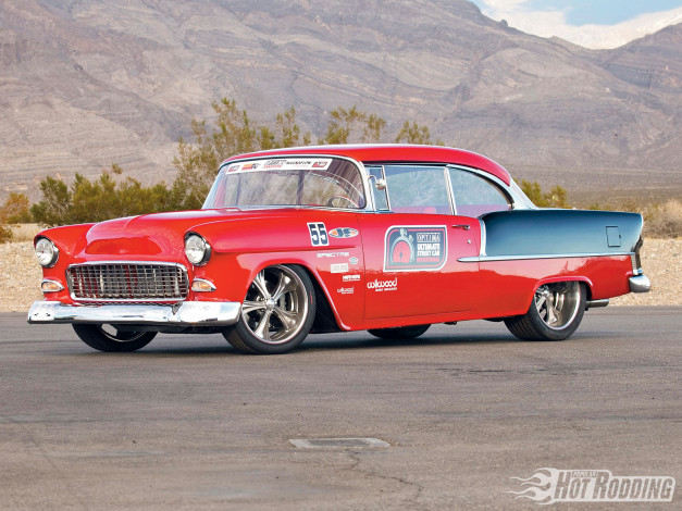 Обои картинки фото 1955, chevrolet, автомобили