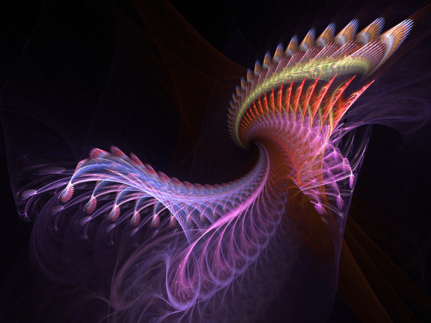 Обои картинки фото 3д, графика, fractal, фракталы, абстракция, узор, тёмный