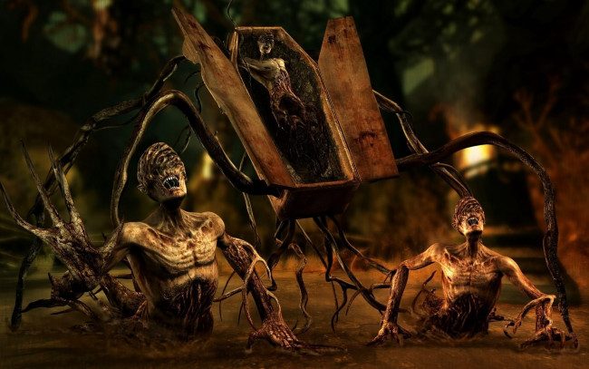 Обои картинки фото 3д, графика, horror, ужас, нежить