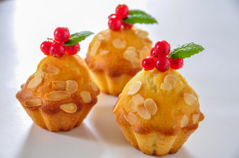 Картинка еда пирожные кексы печенье красная смородина миндаль