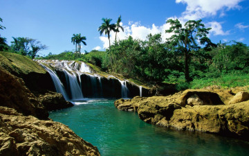 Картинка природа водопады водопад камни вода