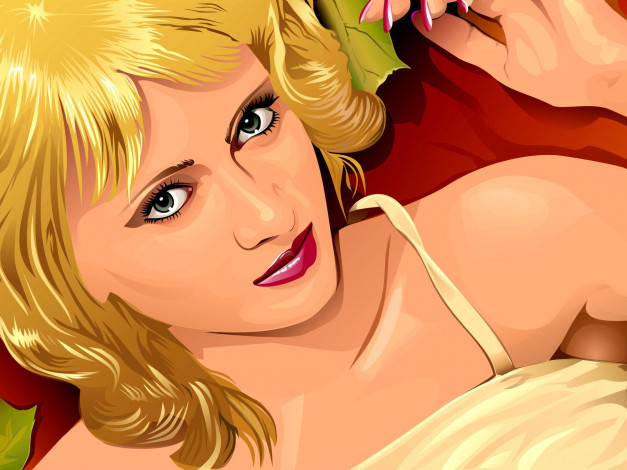 Обои картинки фото рисованные, люди, взгляд, лицо