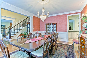 Картинка интерьер столовая стулья стол