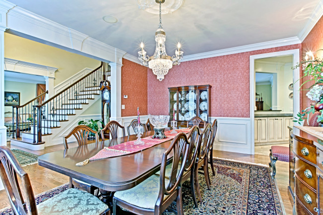 Обои картинки фото интерьер, столовая, стулья, стол