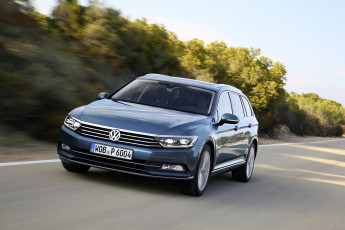 Картинка автомобили volkswagen синий 2014г b8 highline variant passat