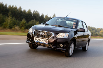 обоя автомобили, nissan, datsun, on-do, темный, 2014г