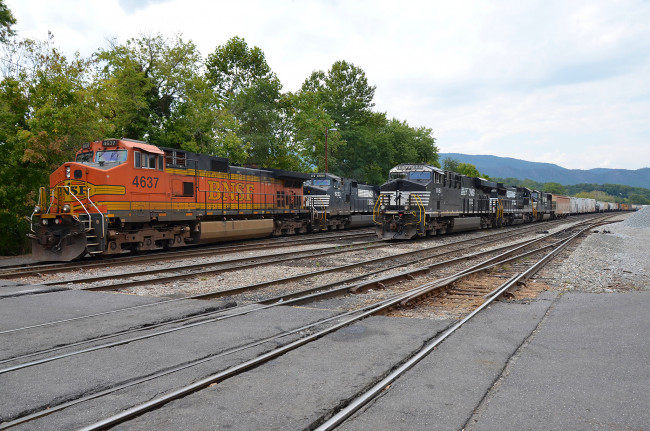 Обои картинки фото техника, поезда, локомотив, состав, дорога, железная