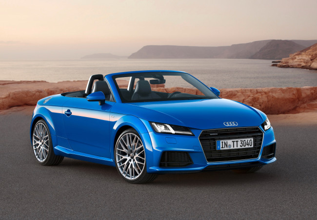 Обои картинки фото 2014 audi tt roadster, автомобили, audi, кабриолет, голубой