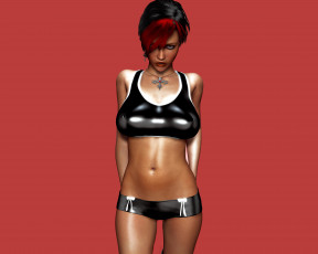 Картинка 3д+графика люди+ people взгляд фон девушка