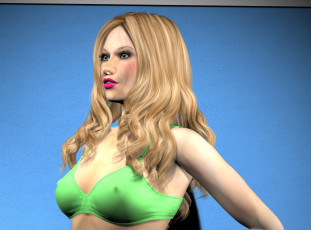 Картинка 3д+графика люди+ people фон взгляд девушка