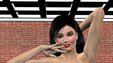 обоя 3д графика, портрет , portraits, девушка, взгляд, фон