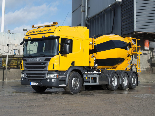 Обои картинки фото автомобили, scania, mixer, highline, p410
