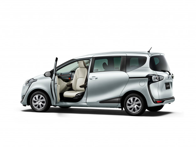 Обои картинки фото автомобили, toyota, sienta, 2015г, ncp81g, tag, handicap