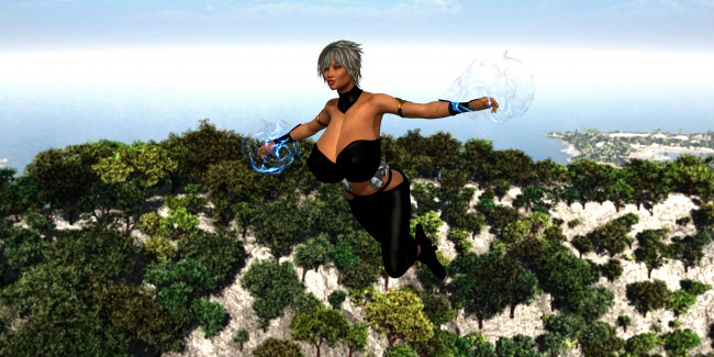 Обои картинки фото 3д графика, фантазия , fantasy, девушка, взгляд, фон, магия