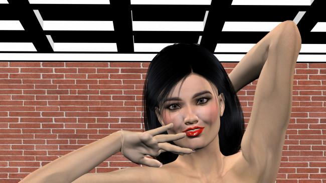 Обои картинки фото 3д графика, портрет , portraits, девушка, взгляд, фон