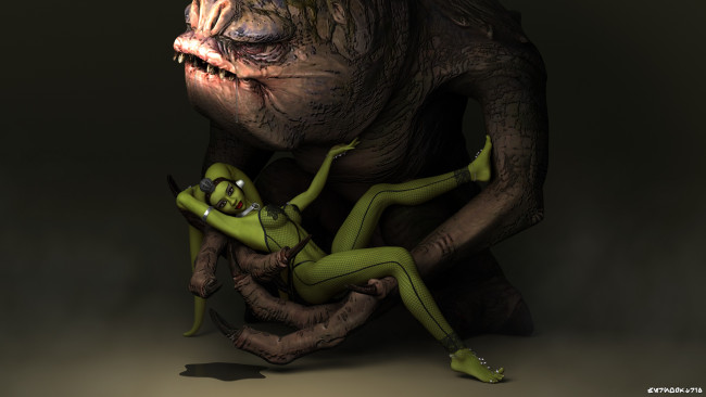 Обои картинки фото 3д графика, существа , creatures, халк, существо, взгляд, фон