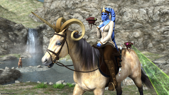 Обои картинки фото 3д графика, существа , creatures, взгляд, единорог, оружие, фон, халк