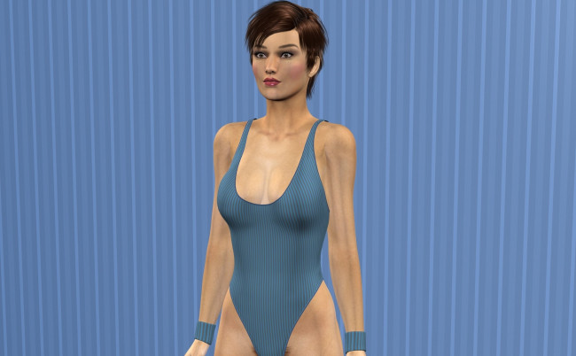 Обои картинки фото 3д графика, люди , people, фон, взгляд, девушка