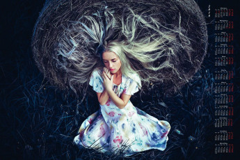 Картинка календари девушки трава