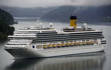 Картинка costa+fortuna корабли лайнеры лайнер круиз