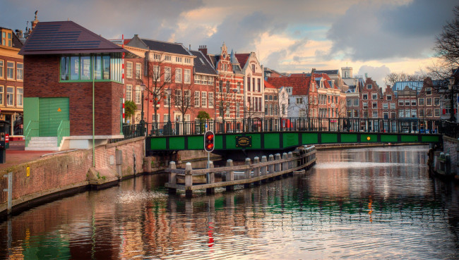 Обои картинки фото haarlem, города, - улицы,  площади,  набережные, канал