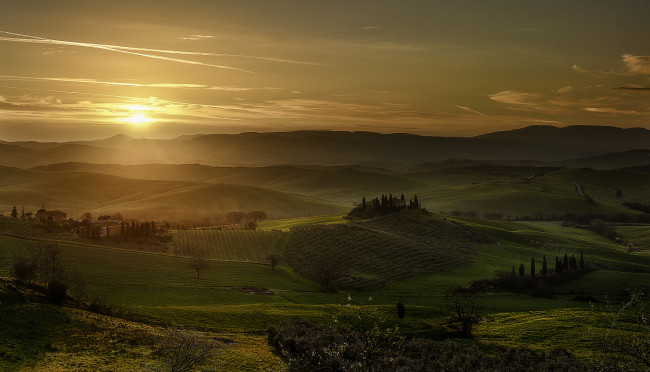 Обои картинки фото природа, восходы, закаты, простор