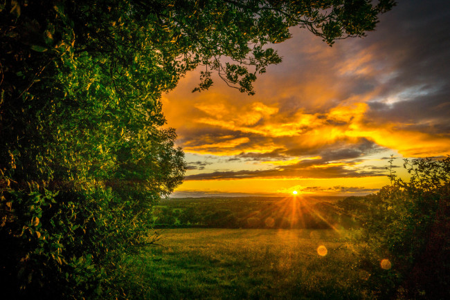 Обои картинки фото природа, восходы, закаты, простор