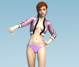 Картинка 3д+графика люди+ people взгляд фон девушка