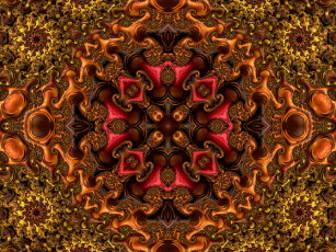 Картинка 3д+графика фракталы+ fractal фон узор цвет