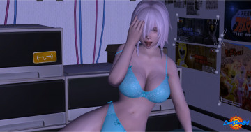 Картинка 3д+графика люди+ people девушка взгляд фон